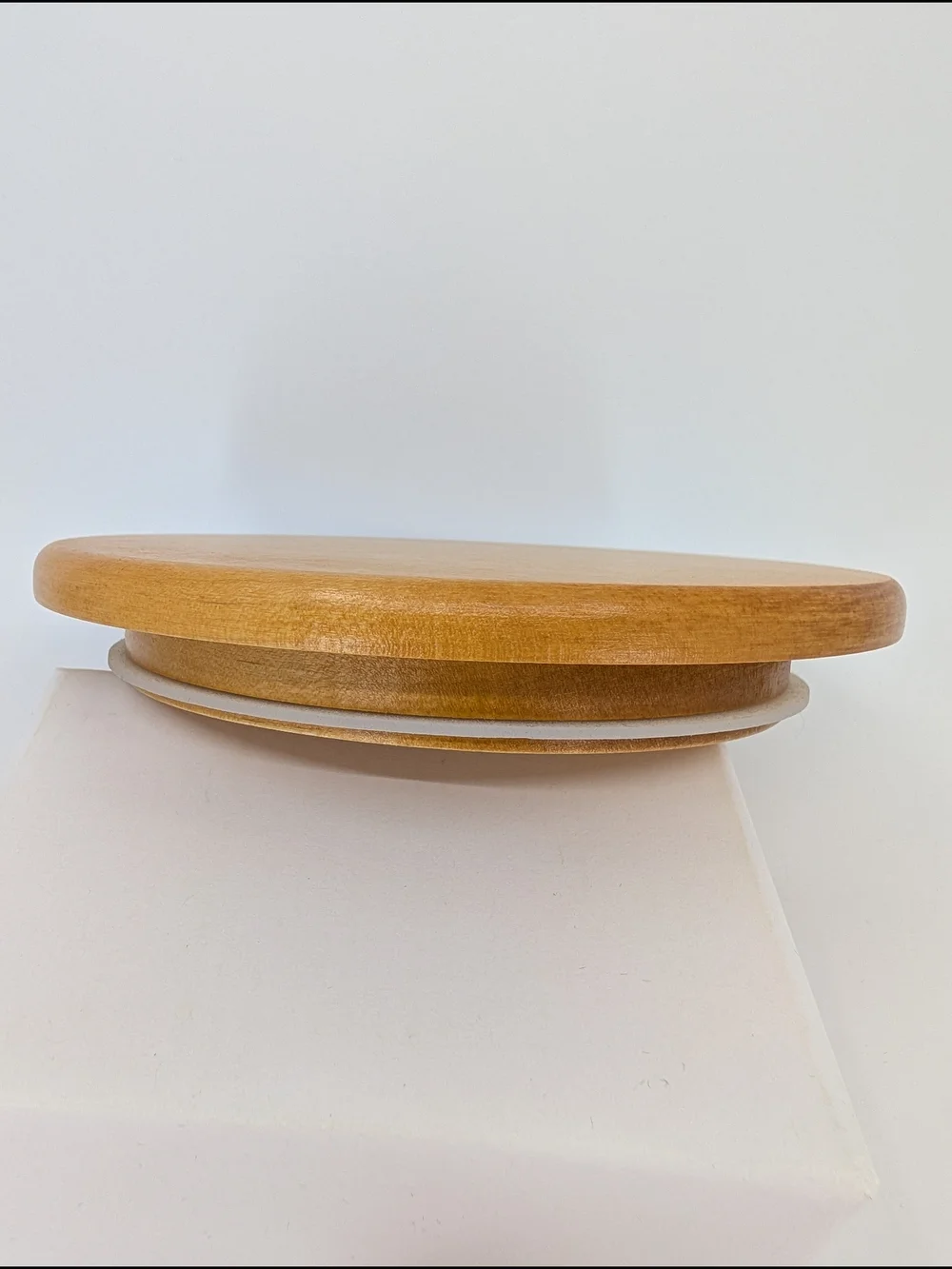 Longaberger Woodcraft Round Wooden Lid - Honey Brown